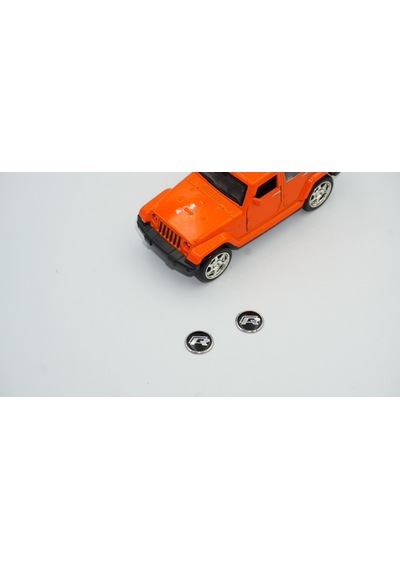 Volkswagen R Oto Anahtar 3M Metal Alaşım Logo 2Li Set