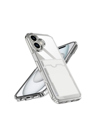 Apple Uyumlu iPhone 17 Uyumlu Kart Şeffaf Silikon - Şeffaf