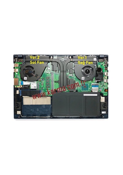 Asus Vivobook 15 X571gd-al125t Notebook Uyumlu Cpu, Gpu Fanı Takım Sağ-sol Set