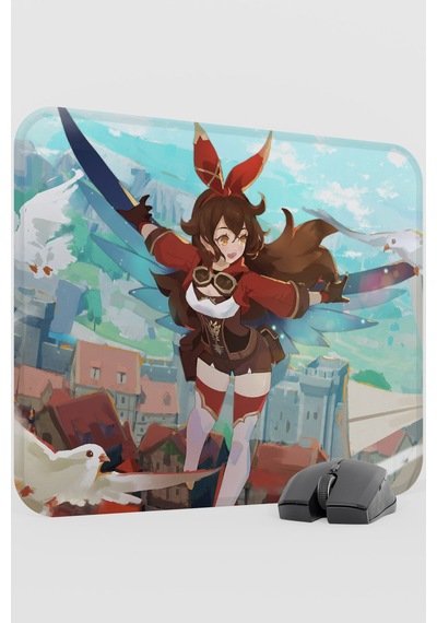 Amber Genshin Impact Anime Gacha V4 - 48x40 Xl Gaming Mouse Pad Fare Altlığı