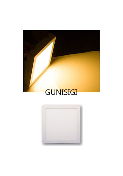 24 Watt Sıva Üstü Kare Led Panel Spot Armatür Sarı