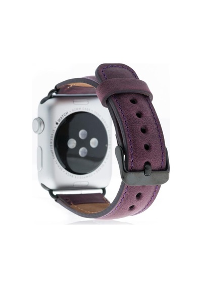 Apple Watch Uyumlu Deri Kordon 38-40-41mm G7 Mor Diğer