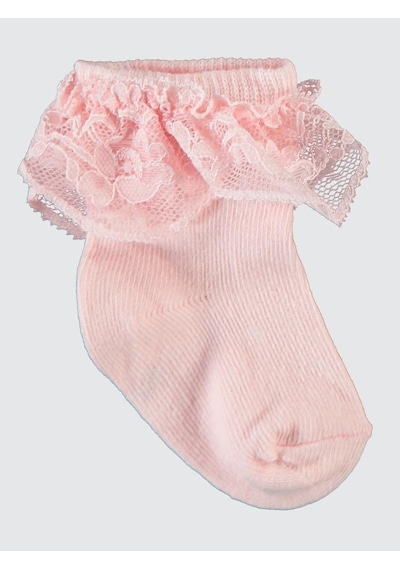 Civil Baby Kız Bebek 2'li Çorap Set 6- - Ekru Ekru Pembe