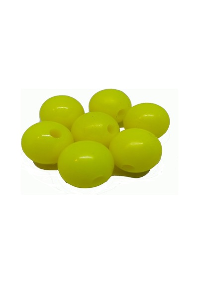 Sazan Rig Yüzen Fluo Limon Yeşil Yuvarlak Boncuk 12 Mm(Dar Delik)