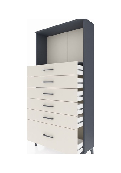 Arges Dolap Tek Raflı 6 Çekmeceli 88x30x182 Antrasit-aytaşı Antrasit Arges Dolap Tek Raflı 6 Çekmeceli 88x30x182 Antrasit-aytaşı Antrasit