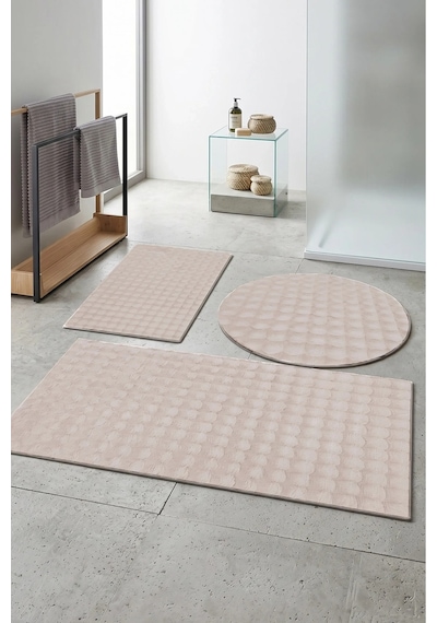 Buççin Online Mağaza Banyo Paspası Kaymaz Taban Peluş Bubble 50x50 Cm Polyester Çok Renkli