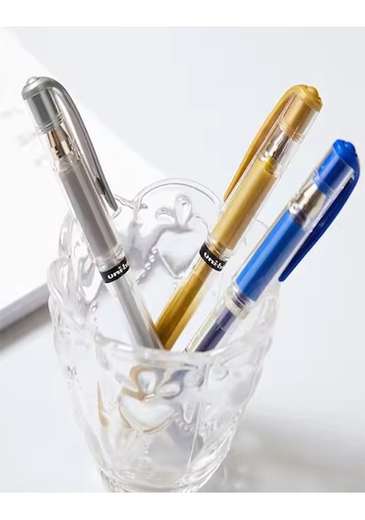 Siyah İmza Kalemi 3 Adet Uniball Signo Broad1.0 Mm Roller Pilot Kalem Um-153 Roller Uçlu Likit Mürekkepli Pilot Kalem Siyah