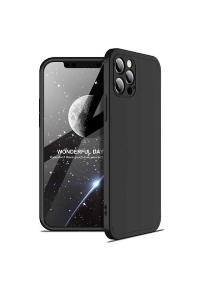 Apple Uyumlu iPhone 12 Pro Max Kılıf Zore Ays Kapak Siyah