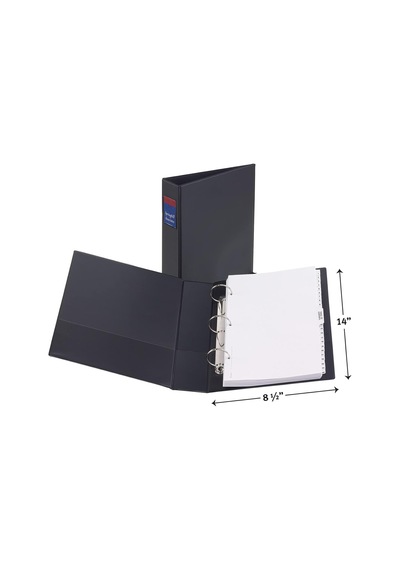 Avery Legal Sağlam Binder 3 Halkalı 5,1 Cm Yuvarlak Halka, Siyah, 1 Binder 6401 Genel
