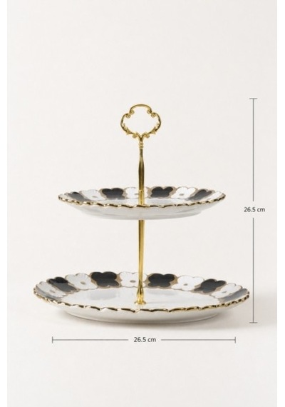 Acar 9327 Cleef 2 Katlı Kurabiyelik - 26 Cm Siyah