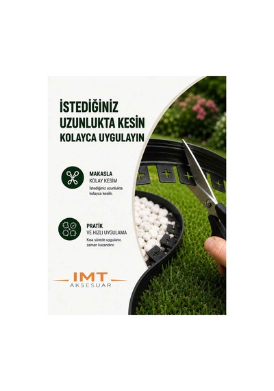 Esnek Pvc Çim Ayırıcı Bahçe Peysaj Düzenleyici 5 Metre Siyah Çim Sınırlayıcı Esnek Plastik Taş Toprak Ayraç Bariyer Peyzaj Bordürü