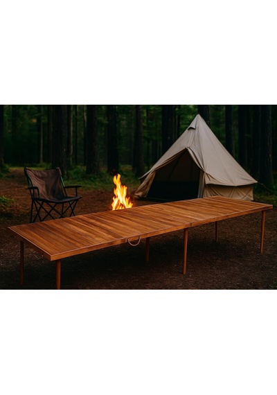 Tr Katlanır Kamp, Piknik Ve Bahçe Masası 75x228 Cm - Ceviz Renk Genel
