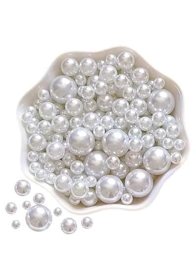 8 Mm Beyaz Renk Deliksiz Inci 30 Gr 80-85 Adet