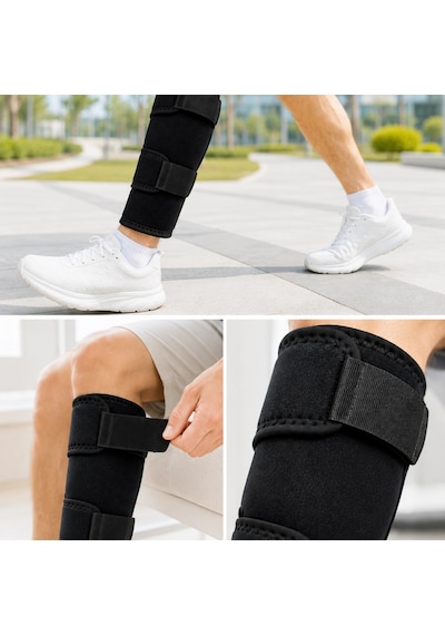 Alt Baldır Destekliği Çift Sabitleme Bantlı Ayarlanabilir Spor Baldırlığı