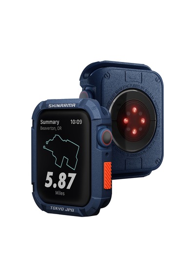 Watch 44mm Skinarma Kurono Buzlu Tasarım Sert Pc Kasa Koruyucu Mavi