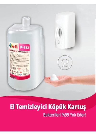 Eli P 182 Köpük Sabun El Temizleyici Yedek Kartuş 1 Lt