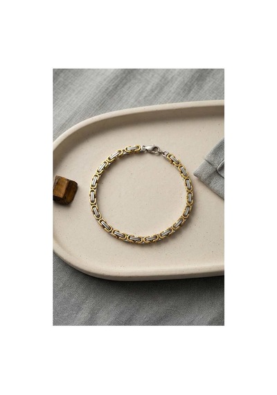 316l Çelik Gold Ve Gümüş Kral Zincir Model Erkek Bileklik Tj-eb3812 Evimdeyokyok