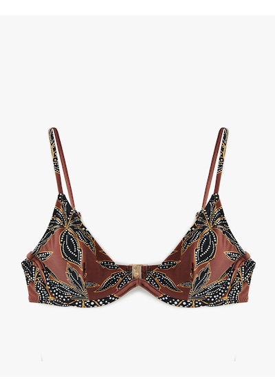 Koton Çiçek Desenli Balenli Bikini Üst Kahverengi Desenli 5sak10147mm Kahverengi Desenli Koton Çiçek Desenli Balenli Bikini Üst Kahverengi Desenli 5sak10147mm Kahverengi Desenli