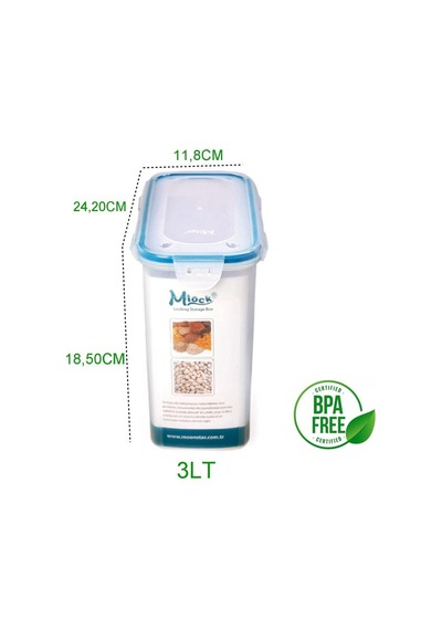 Moon Star Hava Geçirmez Contalı Kilitli Hava Geçirmez Saklama Kab Çok Renkli