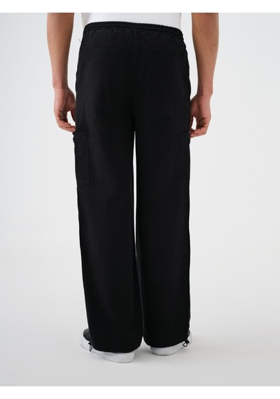 Baggy Fit Erkek Pantolon Siyah