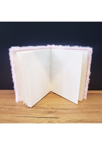 Ayıcık Motifli Peluş Kapaklı Defter