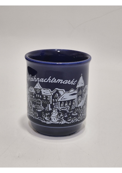 Vintage Nürnberg Christkindlesmarkt Tasarımlı Porselen Kupa 9,5cm 007 Çok Renkli