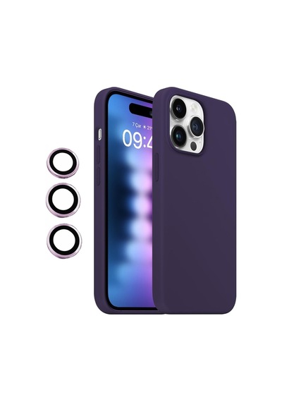 Apple Uyumlu iPhone 15 Pro Max Kılıf Kamera Lensli Lansman Silikon Kapak
