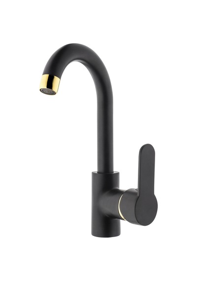 Gms Zirve Banyo + Eviye + Lavabo Batarya Seti Altın - Siyah Siyah - Altın