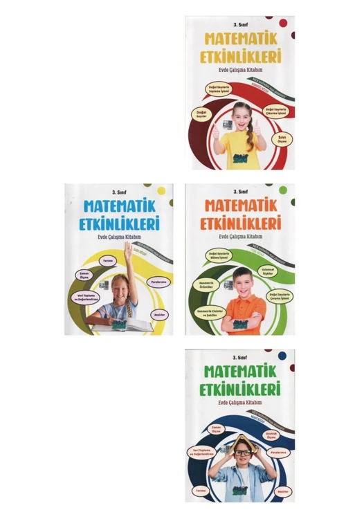 Matematik Etkinlikleri 3.sınıf Evde Çalışma Kitabı-4 Kitap