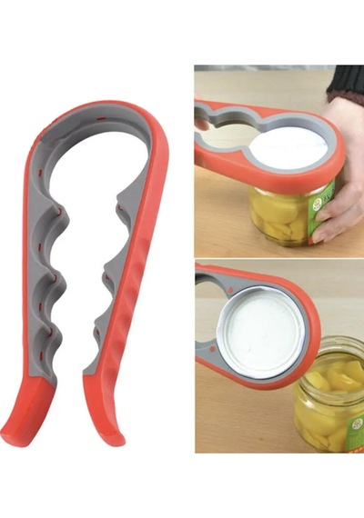 Konserve Kavanoz Şişe Açacağı Kavanoz Kapağı Açma Aparatı 4 Boy Sarı Diğer