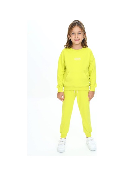 Toontoy Kids Toontoy Kız Çocuk 2'li Takım Nakış Baskılı Bisiklet Yaka Cepli Sweatshirt & Beli Paçası Ribanalı Jogger Eşofman Altı - 2 İplik Açık Yeşil Toontoy Kids Toontoy Kız Çocuk 2'li Takım Nakış Baskılı Bisiklet Yaka Cepli Sweatshirt & Beli Paçası Ribanalı Jogger Eşofman Altı - 2 İplik Açık Yeşil