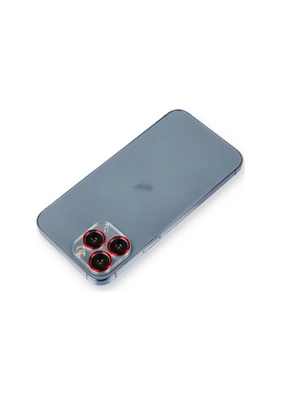 Newface Apple İphone 11 Pro Metal Kamera Lens Koruma Cam - Kırmızı