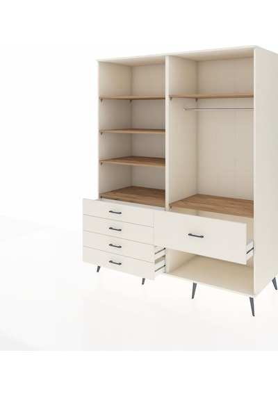 Kronos Gardrop 6 Raflı 5 Çekmeceli Tek Askılı 176x59x221 Aytaşı-çam/aytaşı Beyaz Kronos Gardrop 6 Raflı 5 Çekmeceli Tek Askılı 176x59x221 Aytaşı-çam/aytaşı Beyaz