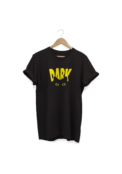 Dark Baskılı Siyah T-shirt Siyah