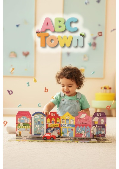 Abc Town Multi Activity Set, Wipe Clean Foldable Book And Puzzle, Yol Ve Alfabe Puzzle Kitap Se Standart
