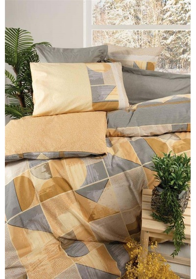 Cotton Box Modeline Ranforce Jammy Gri Çift Kişilik Nevresim Takı