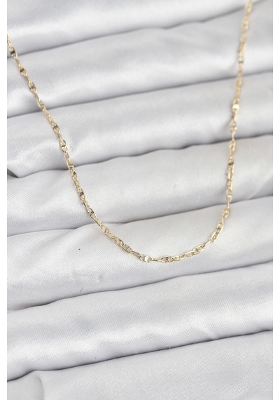 Cm 14k Gold Renk Gemici Zincir Model 60 Cm Kadın Kolye - Lisinya Çok Renkli
