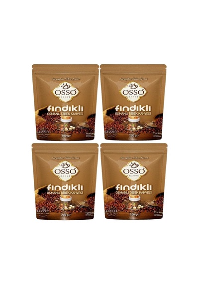 Osso Fındıklı Osmanlı Dibek Kahvesi 4x200gr Geleneksel