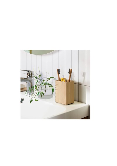 Ikea Stegesund Diş Fırçalık , Açık Bambu, 12 Cm