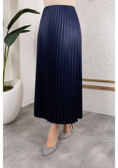 Hira Life Fashion Kadın Tesettür Giyim Ve Deri Görünümlü Beli Lastik Detayı İle Piliseli Uzun Etek Lacivert Lacivert Hira Life Fashion Kadın Tesettür Giyim Ve Deri Görünümlü Beli Lastik Detayı İle Piliseli Uzun Etek Lacivert Lacivert