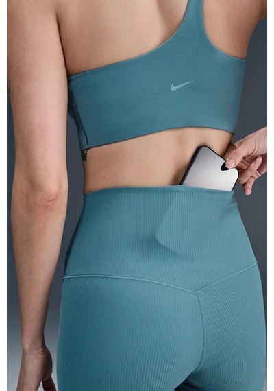 Nike Training Zenvy Dri Fit High Rise 7/8 Rib Leggings Green Kadın Fitilli Yüksek Bel Spor Tayt Yeşil