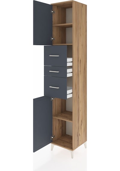 Hyperion Dolap 3 Raflı 3 Çekmeceli 2 Kapaklı 44x44x243 Çam-an... Çam Hyperion Dolap 3 Raflı 3 Çekmeceli 2 Kapaklı 44x44x243 Çam-an... Çam