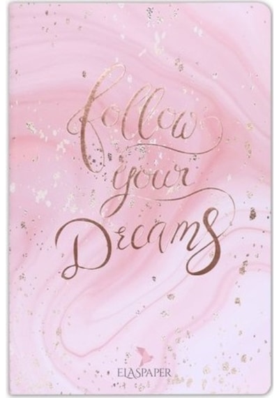 Marble Pembe Follow Your Dreams Defter