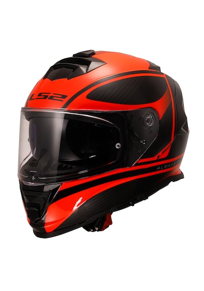Ls2 Storm 2 Dodger Kapalı Kask Mat Siyah - Turuncu