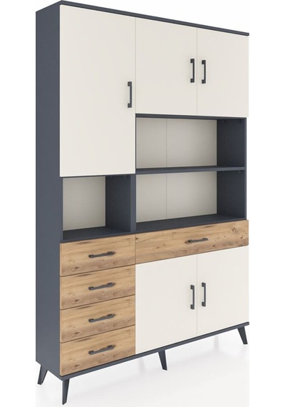 Arges Dolap 9 Raflı 5 Çekmeceli 5 Kapaklı 132x30x195 Antrasit-aytaşı/çam Aytası/atlas Çam Arges Dolap 9 Raflı 5 Çekmeceli 5 Kapaklı 132x30x195 Antrasit-aytaşı/çam Aytası/atlas Çam