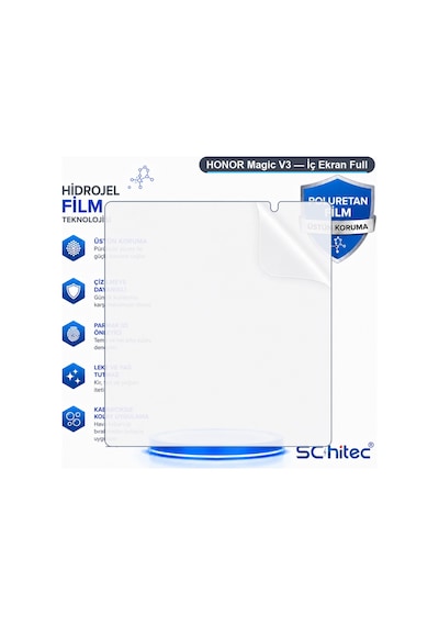 Schitec Honor Magic V3 İç Ekran Full Şeffaf Nano Hidrojel