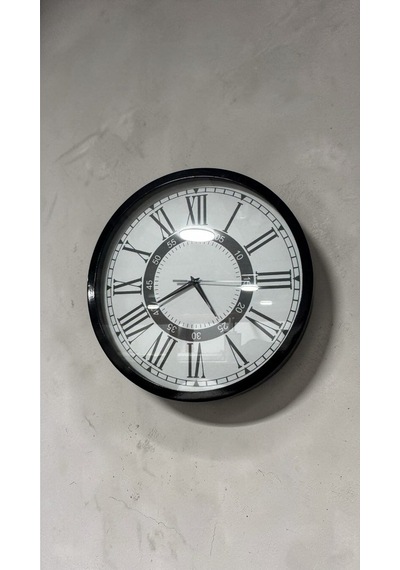 Model 1 Metal Duvar Saati 40 Cm Siyah