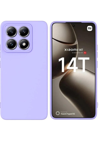 Xiaomi 14T Uyumlu Silikon Kılıf - Pastel Renk Tonu Esnek Tam Koruma Kapak  - Lila