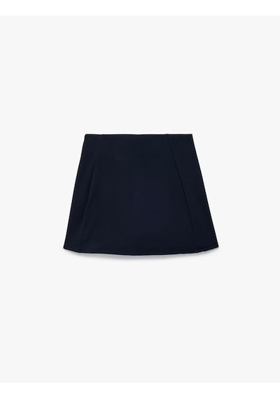 Koton Yırtmaç Detaylı Slim Fit Mini Şort Etek Lacivert 6sak40052nk Lacivert