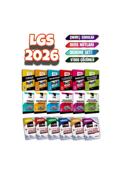 Lgs 2027 Özet Konu Anlatımlı Ders Notları Tüm Dersler Deneme Seti Lgs Son 6 Yıl Çıkmış Sorular